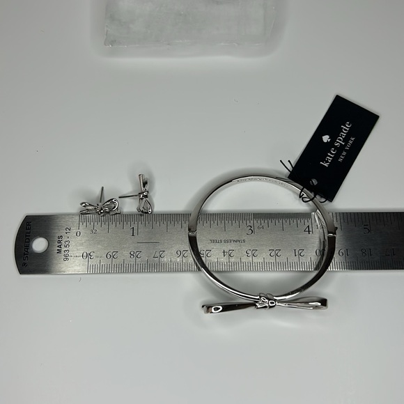 Kate Spade Skinny Mini Bow Bangle and Skinny Mini Bow Studs (SET) NWT - Picture 10 of 17
